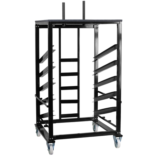 Flash Furniture XA-30-COTA-DY-GG 34.5" W x 28.75" D x 79.5" H Black Heavy Duty Steel Frame Cocktail/Pub Table Dolly