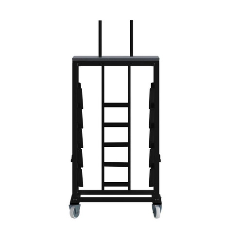 Flash Furniture XA-30-COTA-DY-GG 34.5" W x 28.75" D x 79.5" H Black Heavy Duty Steel Frame Cocktail/Pub Table Dolly