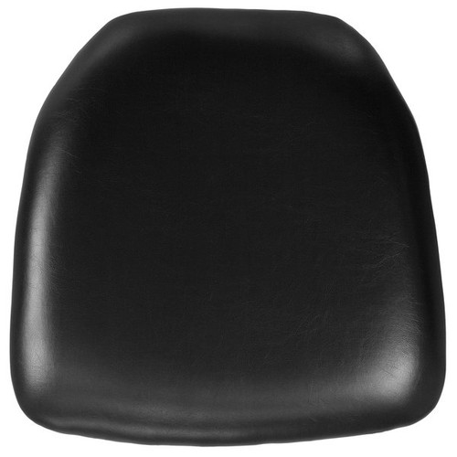 Flash Furniture BH-BK-HARD-VYL-GG 15.5" W x 15.5" D x 2" H Black Resin or Wood Chair Cushion