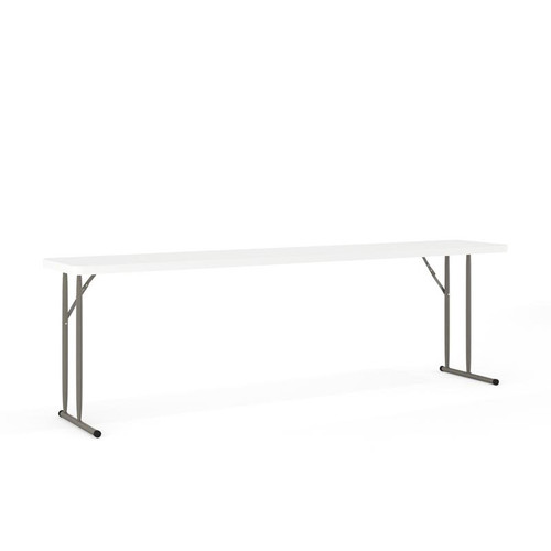 Flash Furniture DAD-YCZ-244-2-GW-GG 330 Lbs. Granite White Plastic Table Top Rectangular Folding Table