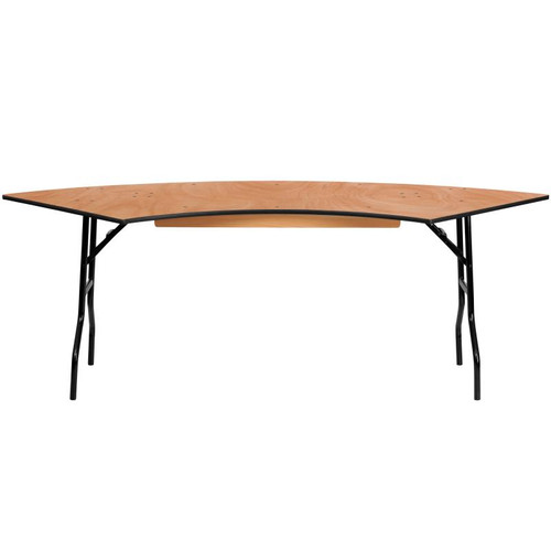 Flash Furniture YT-WSFT60-30-SP-GG 350 Lbs. Crescent Top Folding Banquet Table