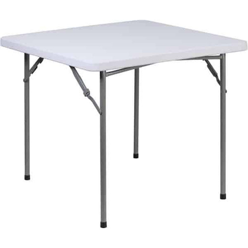 Flash Furniture RB-3434-GG 330 Lbs. Granite White Plastic Table Top Square Folding Table