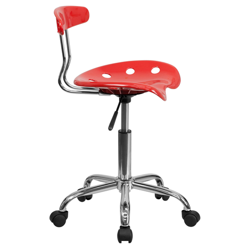 Flash Furniture LF-214-CHERRYTOMATO-GG 250 Lb. Cherry Tomato  Armless Vibrant Swivel Task Chair