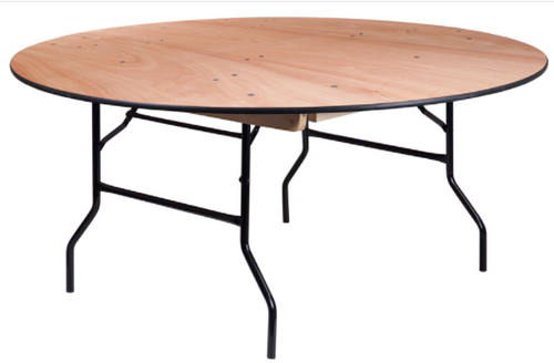 Flash Furniture YT-WRFT66-TBL-GG 1000 Lbs. Plywood Top Round Folding Banquet Table