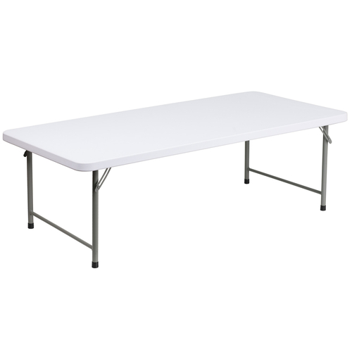 Flash Furniture RB-3060-KID-GG 260 Lbs. Ranite White PlasticTop Rectangular Kid's Folding Table
