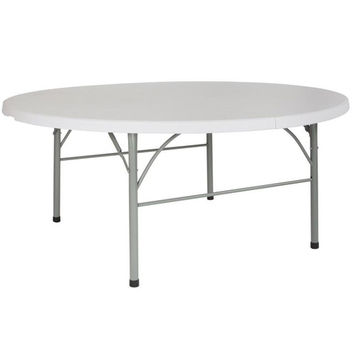 Flash Furniture DAD-183RZ-GG 771 Lbs. Granite White Plastic Table Top Round Folding Table