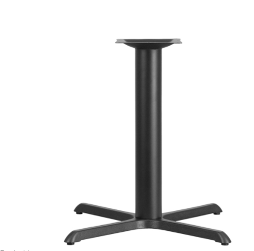 Flash Furniture XU-T3333-GG 33" x 33" x 30"H Black Powder Coated Finish Cast Iron X-Base Dining Height Table Base