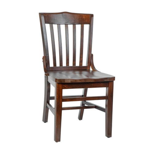 Flash Furniture XU-DG-W0006-WAL-GG Hercules Series Restaurant Chair School House Back Wooden With Walnut Finished
