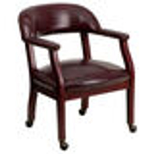 Flash Furniture B-Z100-OXBLOOD-GG 24" W x 27" D x 31.5" H Burgundy Open Back Luxurious Conference Chair