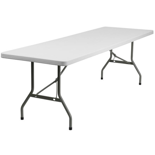 Flash Furniture DAD-YCZ-244-GW-GG 96" W x 30" D x 29" H Rectangle Molded Plastic Folding Table