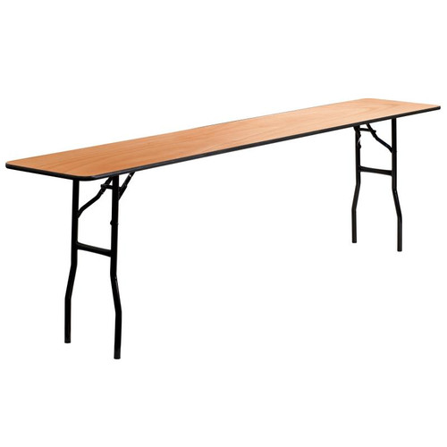Flash Furniture YT-WTFT18X96-TBL-GG 220 Lbs. Plywood Top Rectangular Folding Training/Seminar Table