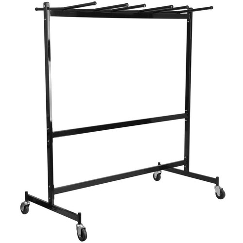 Flash Furniture XU-CT-DOLLY-GG 66" W x 37.5" D x 71.5" H Black Glossy Powder Coated Frame Finish Chair and Table Combo Dolly