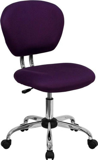 Flash Furniture H-2376-F-PUR-GG 250 Lb. Purple Fabric Armless Swivel Task Chair