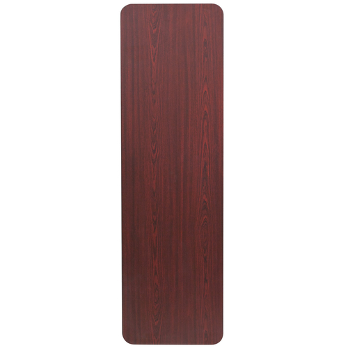 Flash Furniture YT-1860-MEL-WAL-GG 60" W x 18" D x 30" H Melamine Laminate Mahogany Top Rectangular Folding Table