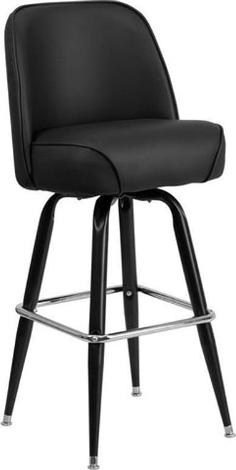 Flash Furniture XU-F-125-GG Bar Stool Metal Barstool With Swivel Bucket Seat