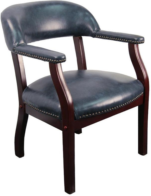 Flash Furniture B-Z105-NAVY-GG 24" W x 27" D x 31.5" H Navy Open Back Luxurious Conference Chair