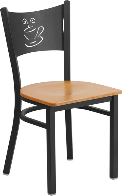 Flash Furniture XU-DG-60099-COF-NATW-GG Natural Finish Plywood Seat Hercules Series Restaurant Chair