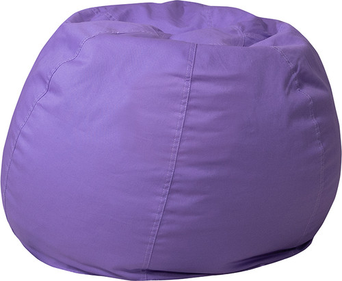 Flash Furniture DG-BEAN-SMALL-SOLID-PUR-GG Dark Purple Cotton Twill Small Bean Bag Chair