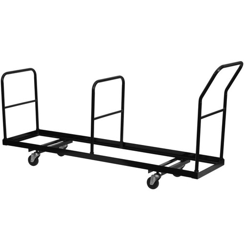 Flash Furniture NG-DOLLY-309-35-GG 19.25" W x 75.5" D x 40" H Black L-Shaped Steel Frame Folding Chair Dolly