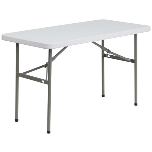 Flash Furniture DAD-YCZ-122-2-GG 48 1/4" W x 24" D x 29" H Rectangle Molded Plastic Folding Table