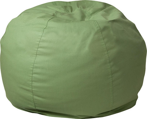 Flash Furniture DG-BEAN-SMALL-SOLID-GRN-GG Green Cotton Twill Small Bean Bag Chair