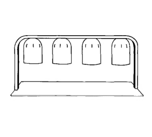 Nemco 6009-4 4 Bulbs Portable Counter Unit Free Standing Heat Lamp - 120 Volts 1000 Watts