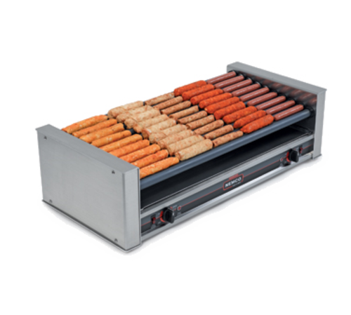 Nemco 8045SXW-SLT Aluminum And Stainless Steel Construction Roller-Type Roll-A-Grill® Wide Hot Dog Grill - 120V