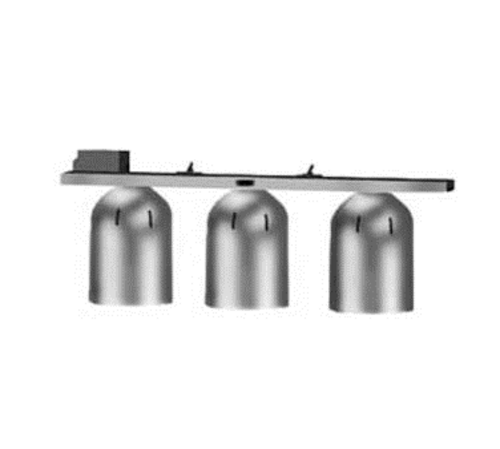 Nemco 6006-3 3 Bulbs Single Row Suspension Bar Ceiling Mount Chain Heat Lamp - 120 Volts 750 Watts