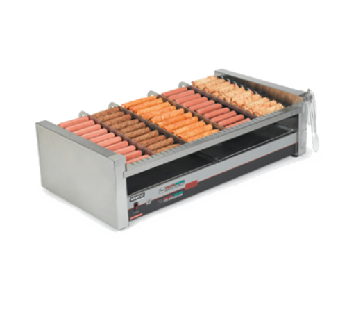 Nemco 8230SX-SLT Thirty 6" Hot Dogs Capacity Stainless Steel Construction Counter Top Roller Grill - 120V