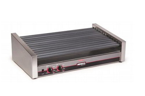 Nemco 8033SX-SLT Aluminum And Stainless Steel Construction Roller-Type Roll-A-Grill® Hot Dog Grill - 120V