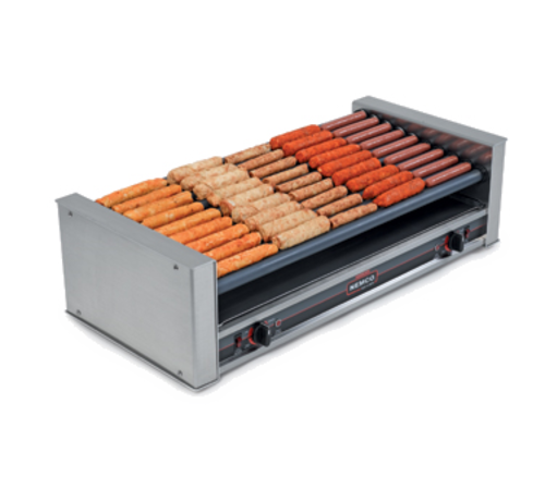 Nemco 8045SXW-SLT-230 Aluminum And Stainless Steel Construction Roller-Type Roll-A-Grill® Hot Dog Grill - 230V