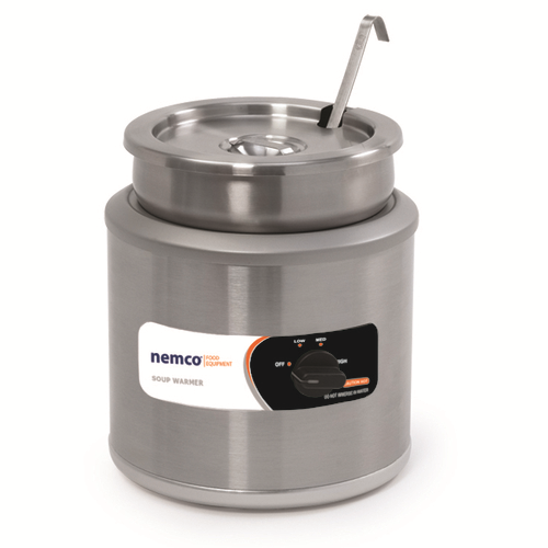 Nemco 6103A-ICL-220 11 Quart Stainless Steel Countertop Round Cooker/Warmer (Export) - 220 Volts 1250 Watts