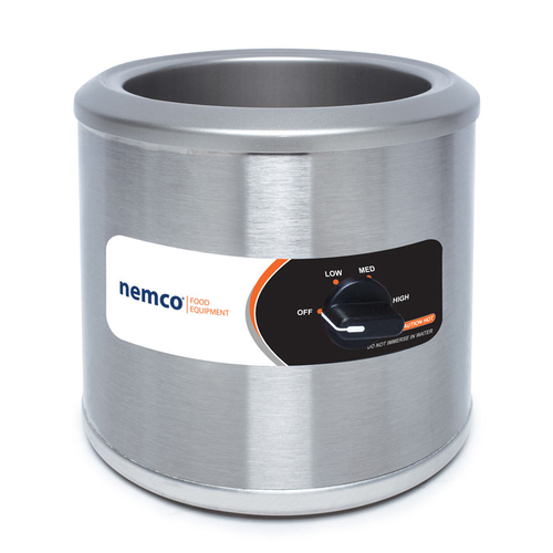 Nemco 6101A-220 11 Quart Stainless Steel Countertop Round Warmer (Export) - 220 Volts 750 Watts