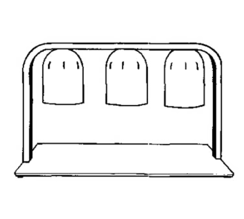 Nemco 6009-3 3 Bulbs Portable Counter Unit Free Standing Heat Lamp - 120 Volts 750 Watts