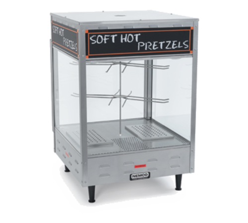 Nemco 6453 Stainless Steel Revolving Pretzel Merchandiser with Water Reservoir - 120 Volts 1-Ph