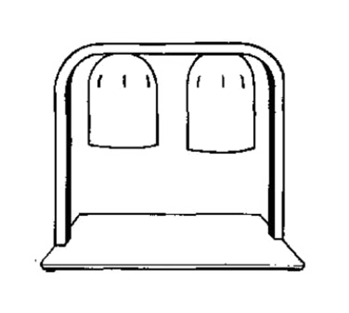 Nemco 6009-2 2 Bulbs Portable Counter Unit Free Standing Heat Lamp - 120 Volts 500 Watts