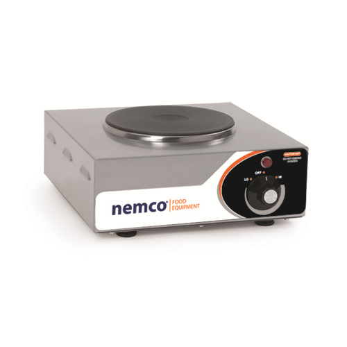 Nemco 6310-1-240 Solid Cast Iron Alloy 1 Burner Electric Countertop Hotplate - 240 Volts