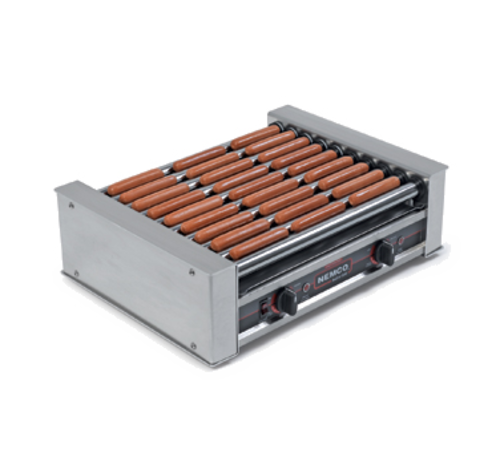 Nemco 8027-230 Aluminum And Stainless Steel Construction Roller-Type Roll-A-Grill® Hot Dog Grill - 230V