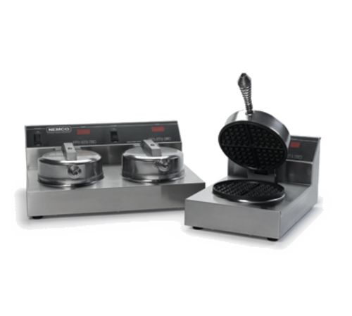 Nemco 7000A-2S240 Cast Aluminum Grid with Silverstone Stainless Steel Construction Single Waffle Baker - 240 Volts