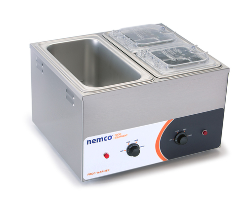Nemco 6140 Stainless Steel 1/3 Size Dual Well Fractional Food Warmer - 120 Volts 1100W