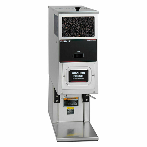 BUNN 5800.0003 Single 9 Lb. Hopper Stainless Decor Accepts Large Brew Funnels for System III G9T HD Coffee Grinder - 120 Volts, 1-Phase