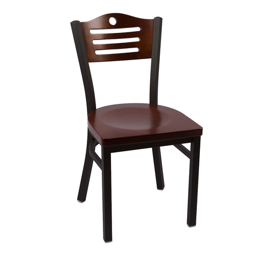 JMC Furniture EAGLE SERIES CC CHAIR WOOD 17.5" W x 33.5" H Wood Seat Metal Frame Eagle Series Side Chair