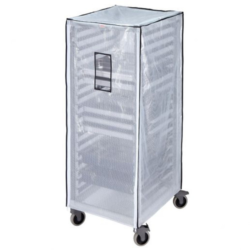 Cambro GBCTUGNPR21CLR 31" W x 26.73" D x 60.8" H Clear Vinyl Pan Rack Cover - 6/Case