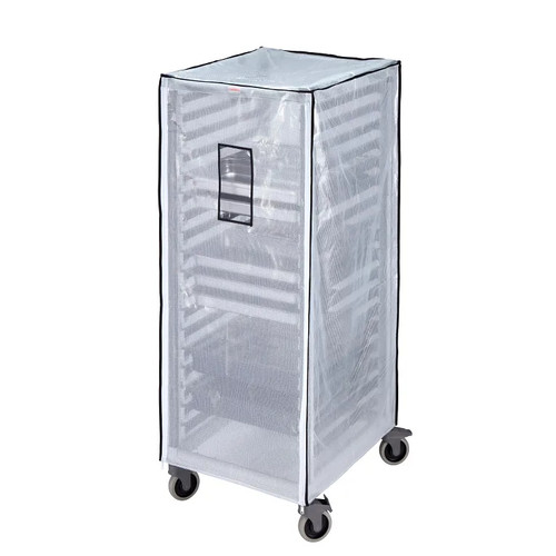 Cambro GBCTUGNPR21CLR 31" W x 26.73" D x 60.8" H Clear Vinyl Pan Rack Cover - 6/Case