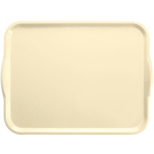 Cambro 1520H536 15" x 20" Lemon Chiffon Reinforced Fiberglass Rectangular Camtray with Handles - 12/Case