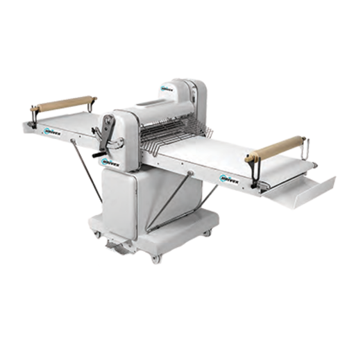 Univex SFG 600 TM 111.20" W x 42.20" D x 50" H Floor Model 111.2" Long Heavy Duty Rolling Pins Reversible Dough Sheeter - 220 Volts 3-Phase