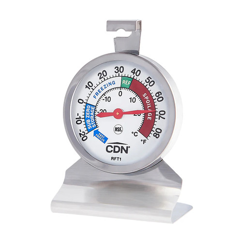 CDN RFT1 2" Dial Fahrenheit Reading Stainless Steel Housing Freezer Thermometer