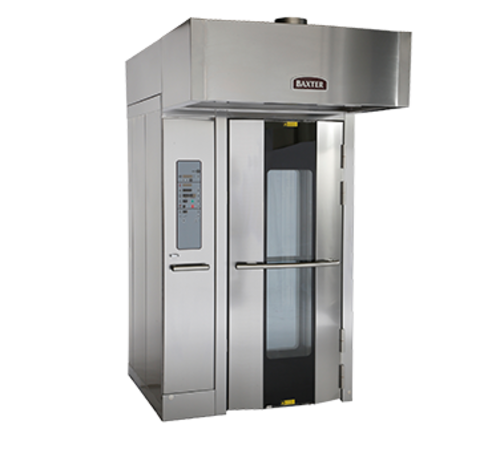 Baxter OV500G1EE-LP Stainless Steel Single Curved Front Liquid Propane Rotating Rack Oven - 180,000 BTU