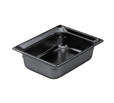 Vollrath 8022420 Super Pan 1/2 Size Black Polycarbonate Food Pan - 2 1/2" Deep