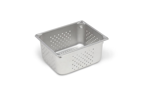 Vollrath 30263 1/2 Size 22 Gauge Perforated Stainless Steel Super Pan V Food Pan